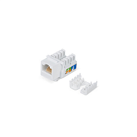 Вставка Keystone Jack RJ-45, категория 6, заделка тип 110, белая