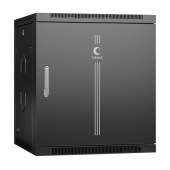 Шкаф телекоммуникационный настенный 19" 15U 600x350x769mm (ШхГхВ) дверь металл, цвет черный (RAL 9004)