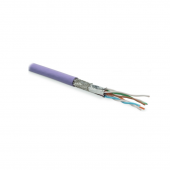 Кабель витая пара, экранированная S/FTP, категория 7 (600 MHz), 4 пары (26 AWG), многожильный (patch), LSZH, нг(С)-HF, фиолетовый (куски)