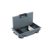 Люк на 4 механизма модуля 45х45 мм (внешние размеры 161х261x55 мм), серый RAL 7011