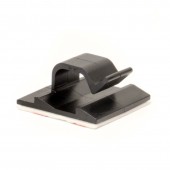 Клипса самоклеящаяся для кругл.кабеля,черная, 12.3х8х12
