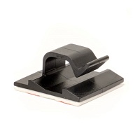 Клипса самоклеящаяся для кругл.кабеля,черная, 12.3х8х12