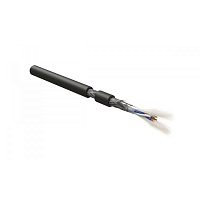 Кабель интерфейса RS-485, экранированный SF/UTP, 2 пары 24 AWG, 2х2х0,61 мм, многопроволочные жилы (patch) 7х0.20 мм, PVC, -40°C - +80°C, черный