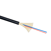 Кабель волоконно-оптический 9/125 одномодовый, 2 волокна, плотное буферное покрытие (tight buffer), внутренний/вн