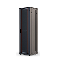 Шкаф телекоммуникационный напольный 19",42U(600x1000), ШТ-НП-М-42U-600-1000-С-Ч, передняя дверь стекло, черный ССД