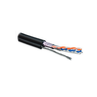 Кабель витая пара, экран F/UTP, кат5, 2 пары (24 AWG), однож, экран - фольга, с металл тросом, внеш, PE, -40°C–+60°C, черн