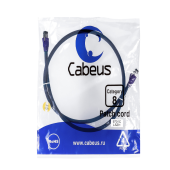 Патч-корд S/FTP, категория 8 (40G, 2000 MHz), 2xRJ45/8p8c, экранированный, синий, LSZH, 1 м