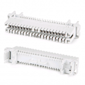 Плинт соединительный, на 10 пар, неразмыкаемый, для крепления на штанге, маркировка 1-0