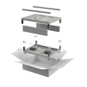 ITK LINEA E Компл. осн. и крыша 600х800мм шкафа 18-47U cер.