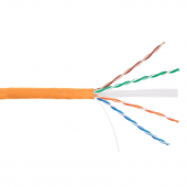 Кабель Суприм U/UTP, 4 пары, Кат.6 (Класс E), 250 МГц, AWG 23, внутренний, LSZH нг(А)-HF, коробка 305 м, цвет оранжевый