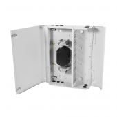 Оптический бокс (кросс) настенный, одна дверь, замок, до 96 портов