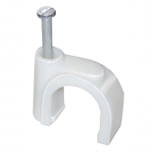 Скоба 30мм круглая пластиковая (100шт) IEK