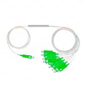 Разветвитель планарный 1х4 оконцованный SC/APC 9/125 вывод 1,5м буфер 0.9мм 1260/1650