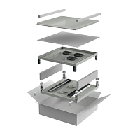 ITK LINEA N Компл. осн. и крыша 800х800мм шкафа 28-47U сер.