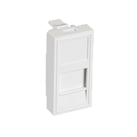 Вставка NETLAN типа Mosaic 22,5x45мм, 1 порт, под модули-вставки типа Keystone, со шторкой, белая, уп-ка 10 шт.