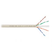 Кабель NIKOMAX U/UTP 4 пары, Кат.6a (Класс Eа), тест по ISO/IEC, 500МГц, одножильный, BC (чистая медь), 23AWG (0,57мм), полимерный материал нг(А)-LSLT
