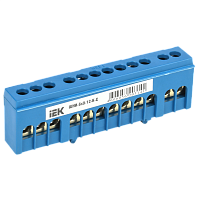 Шина N "ноль" в корп изол на DIN-рейку ШНИ-6х9-12-К-С IEK