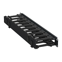 ITK Кабель-органайзер горизонтальный 19" 1U чер. РФ
