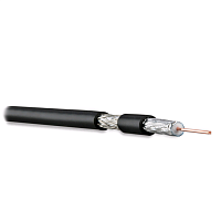 Кабель коаксиальный RG-6, 75 Ом (ТВ, SAT, CATV), жила - 18 AWG, для внешней прокладки (-40°С – +60°С), общий ди