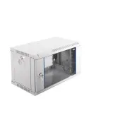 Шкаф  телекоммуникационный настенный разборный ЭКОНОМ 6U (600x350) дверь стекло